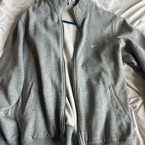 Nike Heather Gray Fleece Jacket